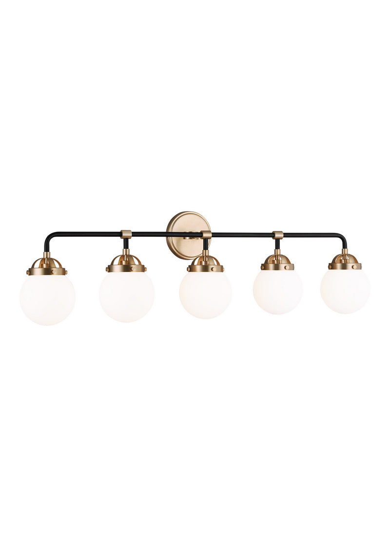 Visual Comfort Studio 4487905-848 Cafe Five Light Wall / Bath, Satin Brass Alternate Image.jpg