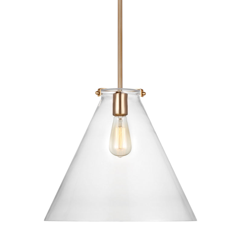 Visual Comfort Studio 6592101-848 Kate One Light Pendant, Satin Brass Alternate Image.jpg