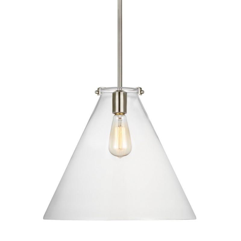 Visual Comfort Studio 6592101-962 Kate One Light Pendant, Brushed Nickel Alternate Image.jpg