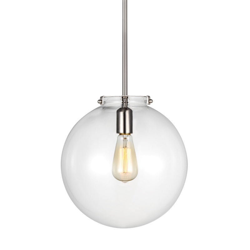 Visual Comfort Studio 6692101-962 Kate One Light Pendant, Brushed Nickel Alternate Image.jpg
