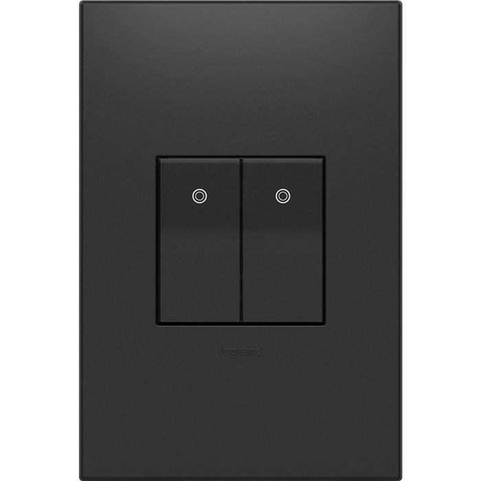 Legrand AABK1G4 Adorne Blank, Half-Size, Graphite Alternate Image 1