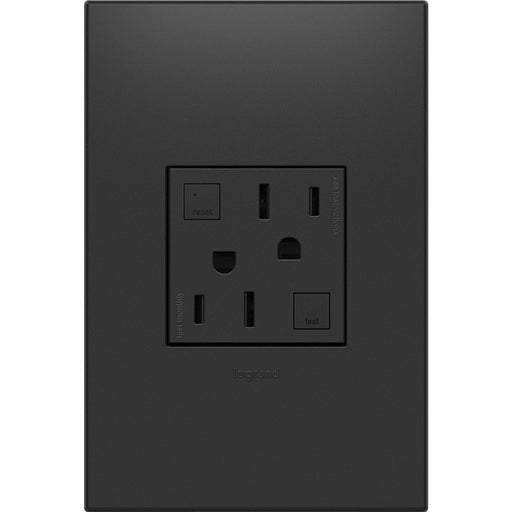 Legrand AGFTR2152G4 Adorne Duplex Self-Test GFCI Receptacles, Graphite Alternate Image 1