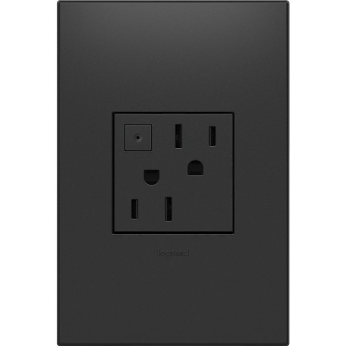 Legrand ARPS152G4 Adorne Energy-Saving On/Off Outlet, Graphite Alternate Image 1