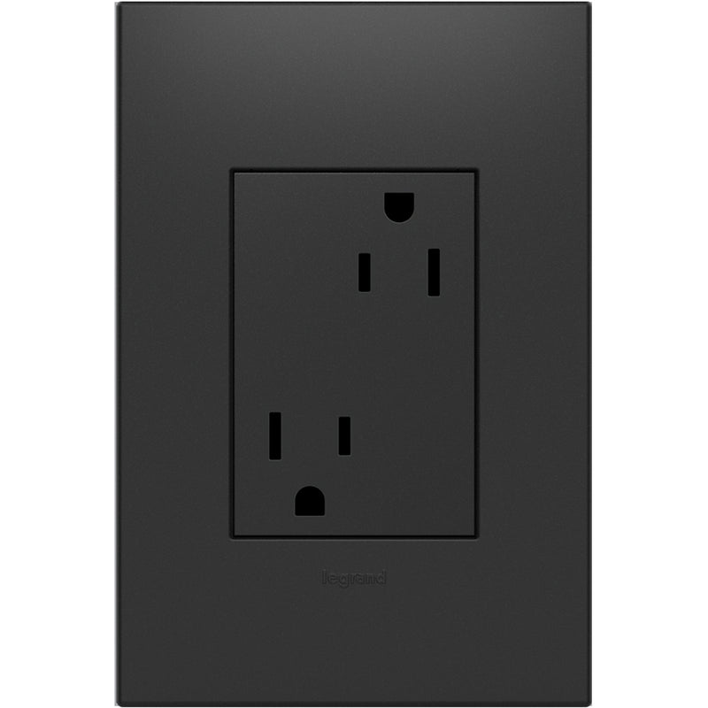 adorne® ARTR153G4 15A Dual Tamper-Resistant Plus-Size Outlet, Graphite Alternate Image.jpg