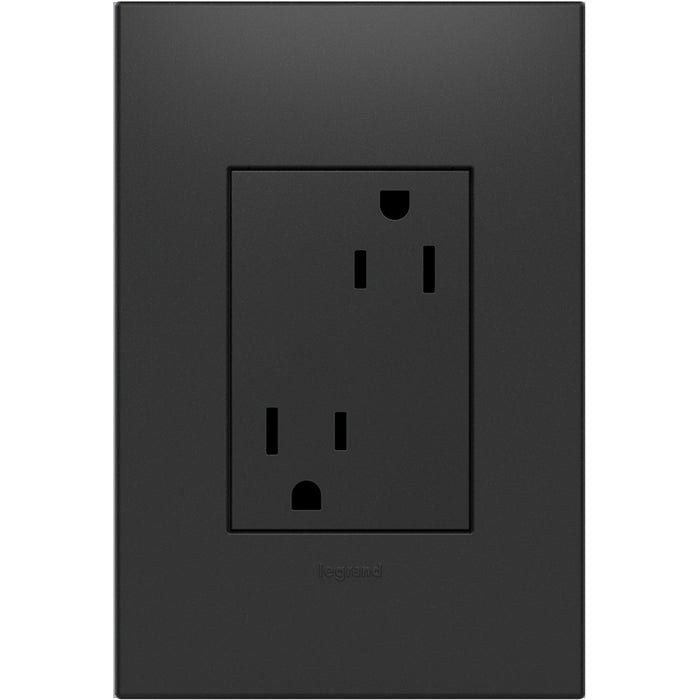 Legrand ARTR153G4 Adorne Tamper-Resistant Outlet, Plus Size, Graphite Alternate Image 1