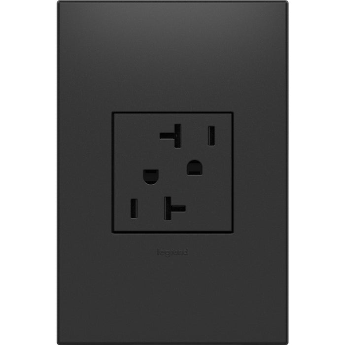 Legrand ARTR202G4 Adorne Tamper-Resistant Outlet, Graphite Alternate Image 1