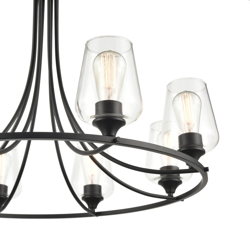 Millennium 9728-MB Ashford Eight Light Chandelier, Matte Black Alternate Image.jpg