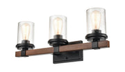 Millennium 3803-MB/WG Taos Three Light Vanity, Matte Black/Wood Grain Alternate Image 2.jpg