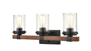 Millennium 3803-MB/WG Taos Three Light Vanity, Matte Black/Wood Grain Alternate Image 3.jpg