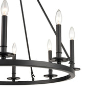 Millennium 46708-MB Florence Eight Light Chandelier, Matte Black Alternate Image.jpg