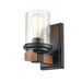 Millennium 3801-MB/WG Taos One Light Wall Sconce, Matte Black/Wood Grain Alternate Image 3.jpg