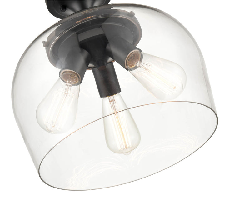 Millennium 9713-MB Ashford Three Light Semi-Flush Mount, Matte Black Alternate Image 2.jpg