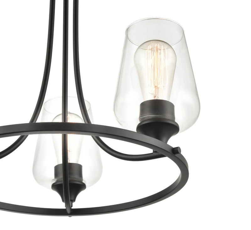 Millennium 9723-MB Ashford Three Light Chandelier, Matte Black Alternate Image.jpg