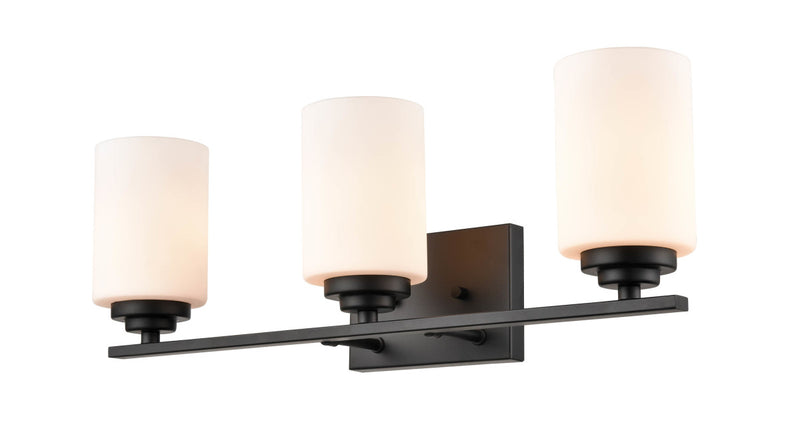 Millennium 3183-MB Durham Three Light Vanity, Matte Black Alternate Image 2.jpg