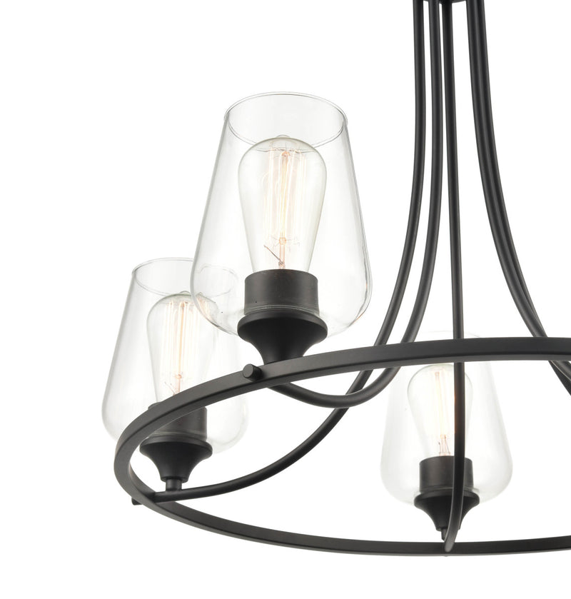 Millennium 9725-MB Ashford Five Light Chandelier, Matte Black Alternate Image.jpg