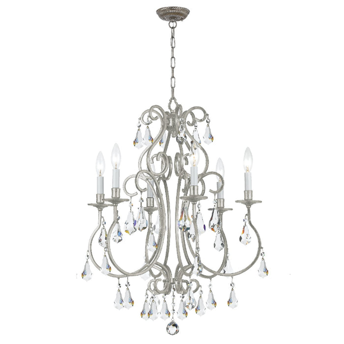 Crystorama 5016-OS-CL-S Ashton Six Light Chandelier Olde Silver Alternate Image.jpg