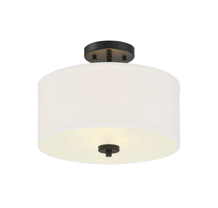 Shoppers Lighting SH60008MBK Charlotte Two Light Semi-Flush Mount, Matte Black Alternate Image.jpg