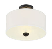 Shoppers Lighting SH60008MBK Charlotte Two Light Semi-Flush Mount, Matte Black Alternate Image 2.jpg
