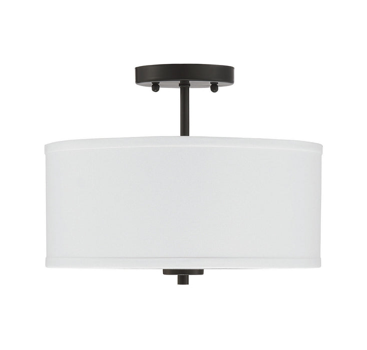 Shoppers Lighting SH60008MBK Charlotte Two Light Semi-Flush Mount, Matte Black Alternate Image 4.jpg