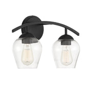 Shoppers Lighting SH80031MBK Lucy Two Light Bathroom Vanity Light, Matte Black Alternate Image 3.jpg