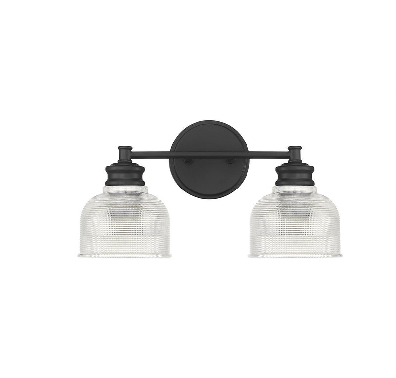 Shoppers Lighting SH80034MBK Sarah Two Light Bathroom Vanity Light, Matte Black Alternate Image.jpg
