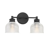 Shoppers Lighting SH80034MBK Sarah Two Light Bathroom Vanity Light, Matte Black Alternate Image 2.jpg