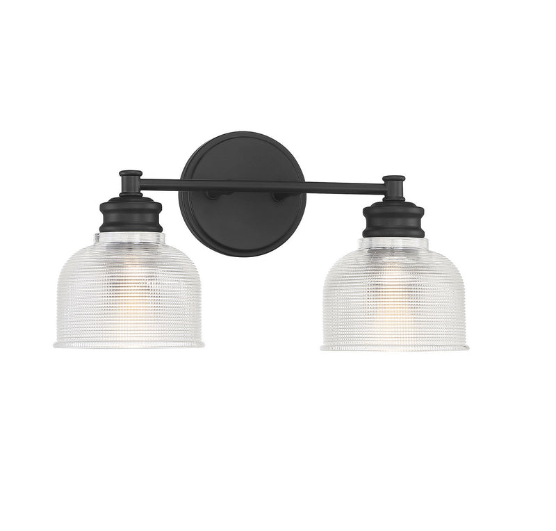 Shoppers Lighting SH80034MBK Sarah Two Light Bathroom Vanity Light, Matte Black Alternate Image 2.jpg