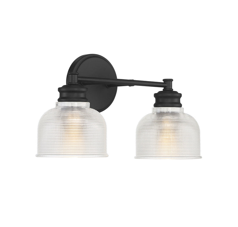 Shoppers Lighting SH80034MBK Sarah Two Light Bathroom Vanity Light, Matte Black Alternate Image 3.jpg