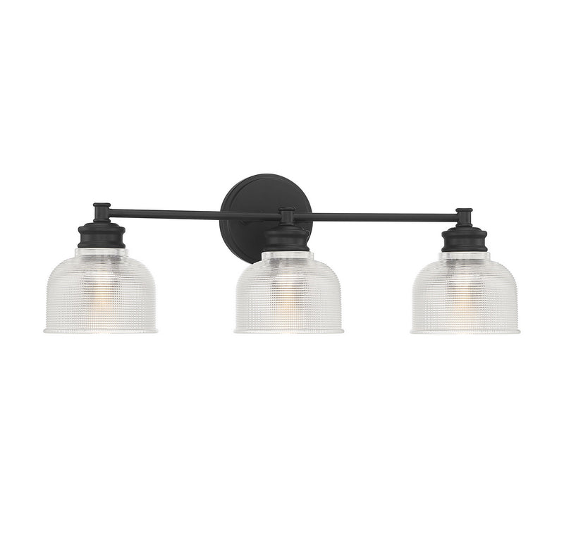 Shoppers Lighting SH80035MBK Sarah Three Light Bathroom Vanity Light, Matte Black Alternate Image 2.jpg