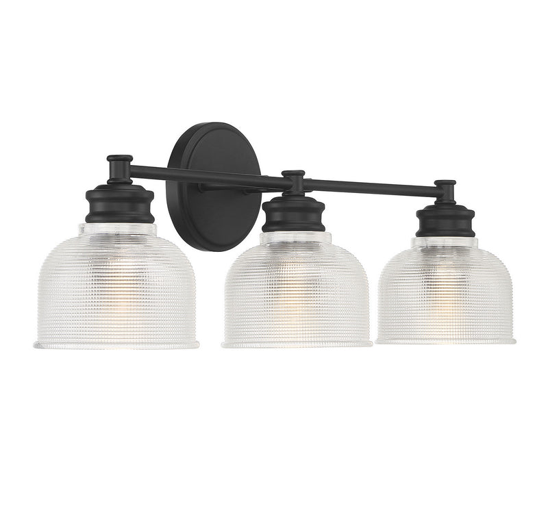 Shoppers Lighting SH80035MBK Sarah Three Light Bathroom Vanity Light, Matte Black Alternate Image 3.jpg