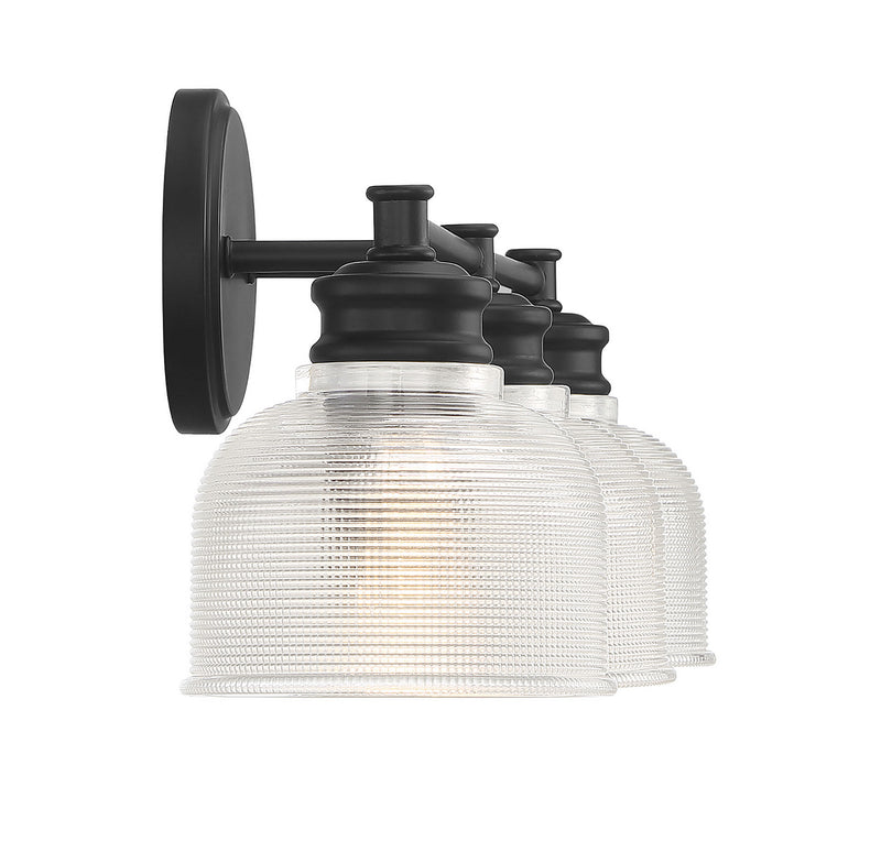 Shoppers Lighting SH80035MBK Sarah Three Light Bathroom Vanity Light, Matte Black Alternate Image 4.jpg