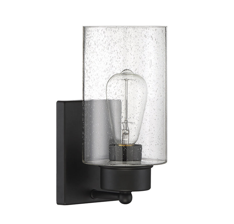 Shoppers Lighting SH90013MBK Brielle One Light Wall Sconce, Matte Black Alternate Image.jpg