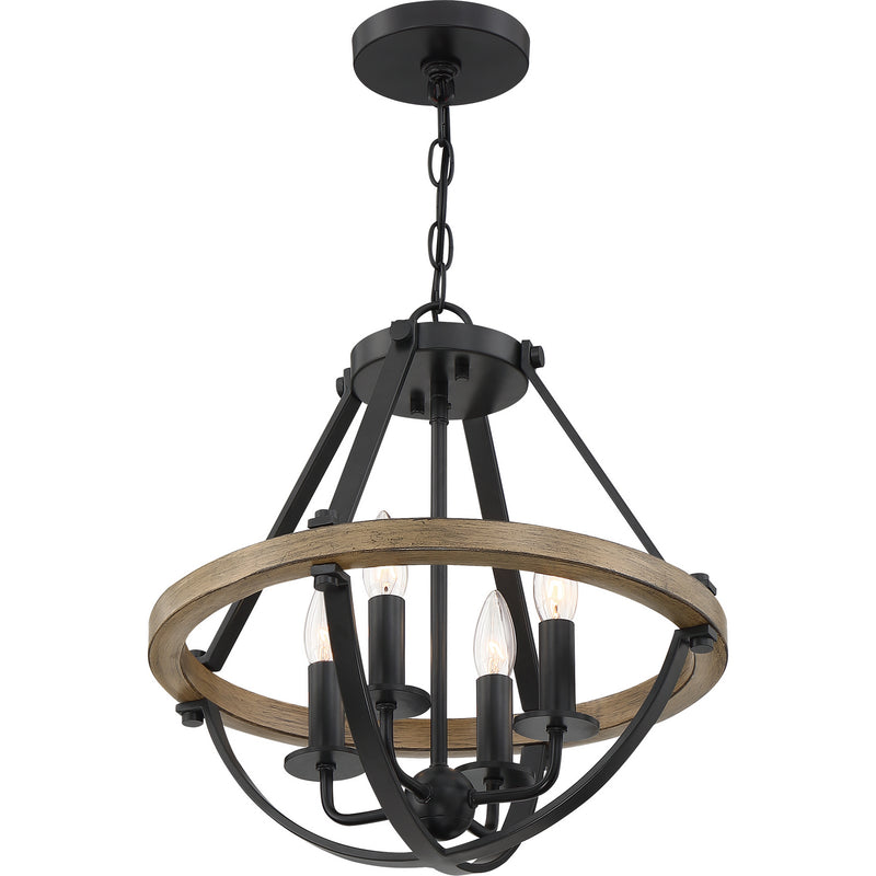 Quoizel BRL2816EK Bartlett Four Light Pendant, Earth Black Alternate Image 2.jpg