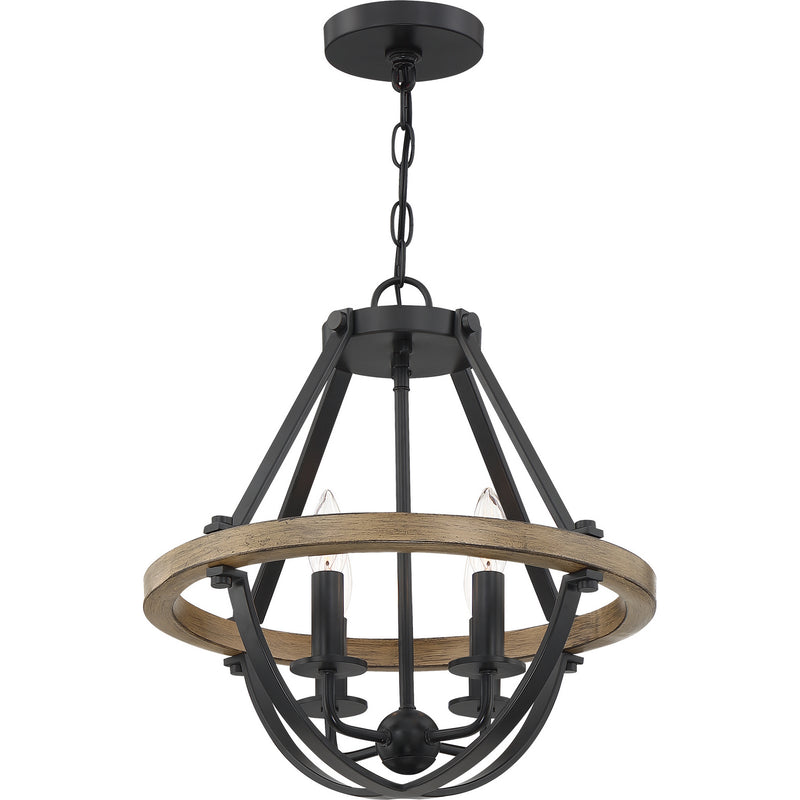 Quoizel BRL2816EK Bartlett Four Light Pendant, Earth Black Alternate Image 3.jpg
