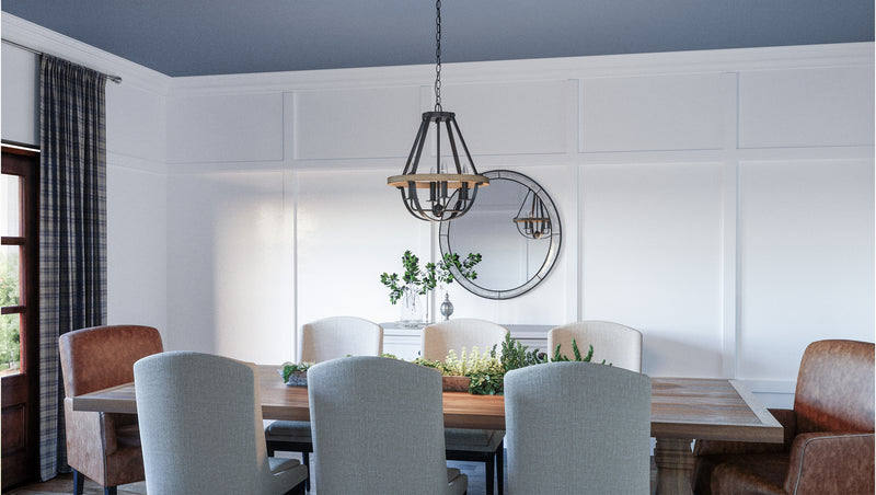 Quoizel BRL2816EK Bartlett Four Light Pendant, Earth Black Alternate Image 4.jpg