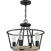 Quoizel BRT2817GK Brockton Four Light Pendant, Grey Ash Alternate Image.jpg