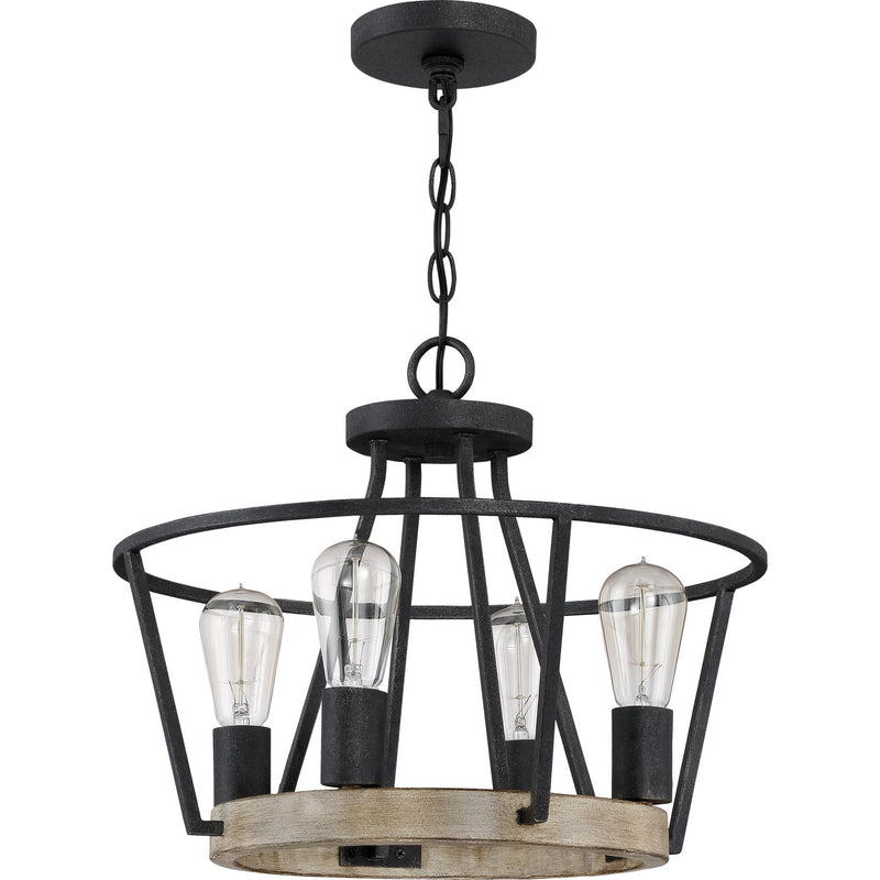 Quoizel BRT2817GK Brockton Four Light Pendant, Grey Ash Alternate Image.jpg