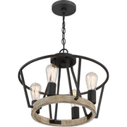 Quoizel BRT2817GK Brockton Four Light Pendant, Grey Ash Alternate Image 2.jpg