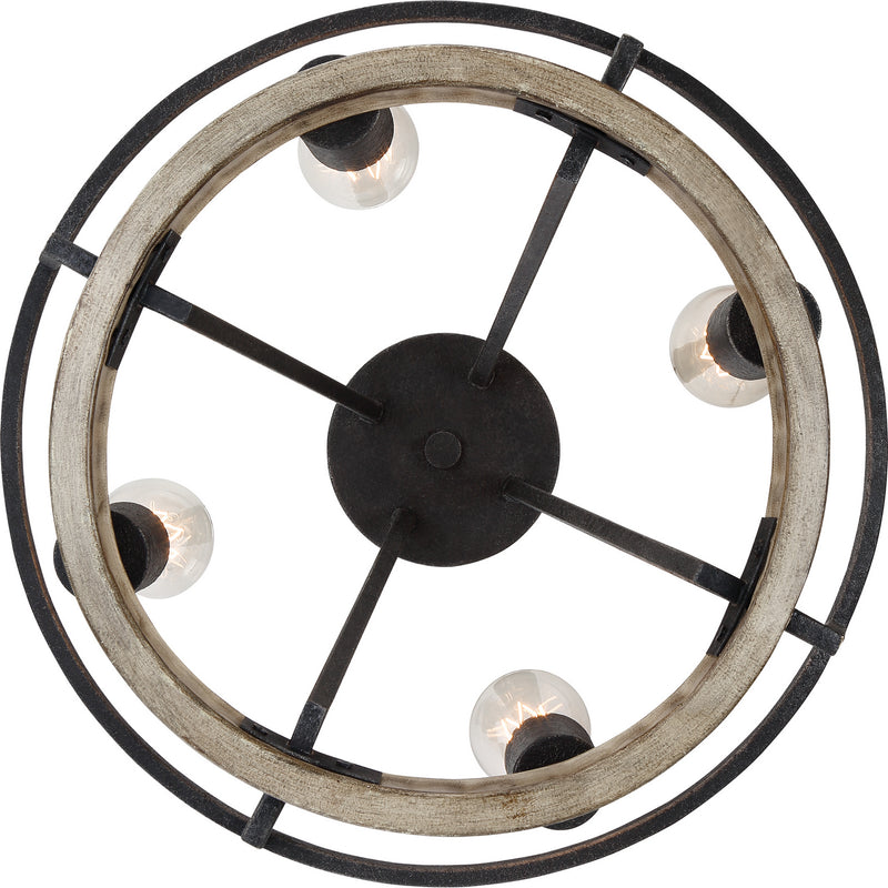 Quoizel BRT2817GK Brockton Four Light Pendant, Grey Ash Alternate Image 4.jpg