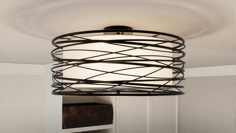 Quoizel SPL1720K Spiral Three Light Semi-Flush Mount, Mystic Black Alternate Image.jpg