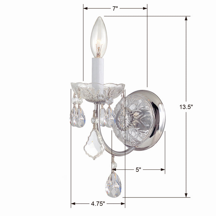 Crystorama 3221-CH-CL-I Imperial One Light Wall Sconce Polished Chrome Alternate Image.jpg
