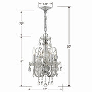 Crystorama 3224-CH-CL-I Imperial Four Light Mini Chandelier Polished Chrome Alternate Image.jpg