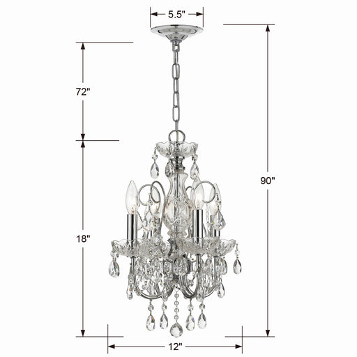 Crystorama 3224-CH-CL-I Imperial Four Light Mini Chandelier Polished Chrome Alternate Image.jpg