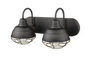 Millennium 5422-MB Neo-Industrial Two Light Vanity, Matte Black Alternate Image 3.jpg