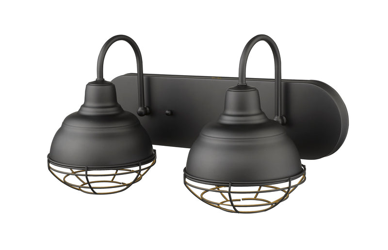 Millennium 5422-MB Neo-Industrial Two Light Vanity, Matte Black Alternate Image 3.jpg