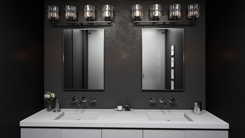 Quoizel GIB8630MBK Gibson Four Light Bath, Matte Black Alternate Image.jpg