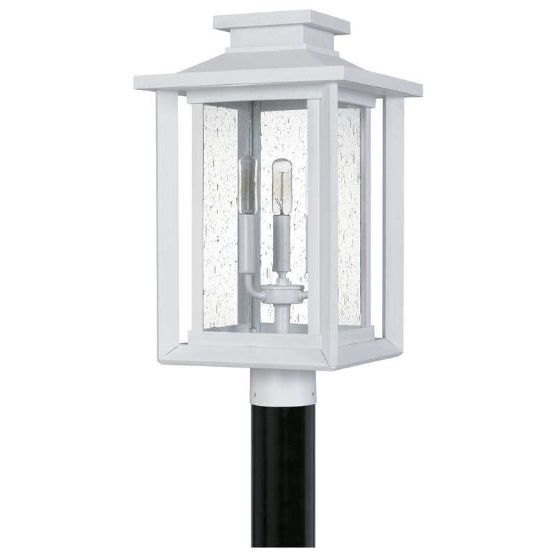 Quoizel WKF9011W Wakefield Three Light Outdoor Post Mount, White Lustre Alternate Image.jpg