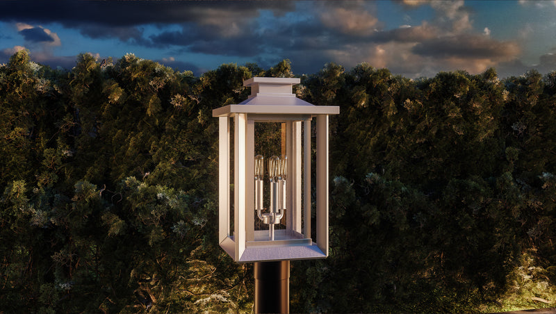 Quoizel WKF9011W Wakefield Three Light Outdoor Post Mount, White Lustre Alternate Image 6.jpg