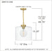 Quoizel ABR1512AB Abner One Light Mini Pendant, Aged Brass Alternate Image 6.jpg