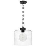 Quoizel ABR1512MBK Abner One Light Mini Pendant, Matte Black Alternate Image.jpg